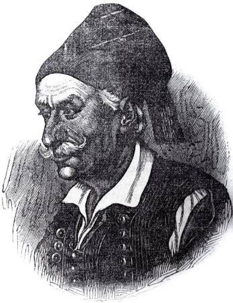 Ξυλογραφία του αρχιστράτηγου και δέκτη του εν λόγω εγγράφου, Νότη Μπότσαρη