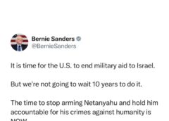 Bernie Sanders¹ on U.S. military aid to Israel